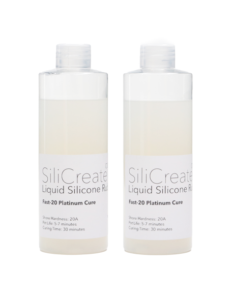 SiliCreate liquid silicone rubber, platinum-cure, soft, Shore 20A, fast cure