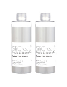 SiliCreate liquid silicone rubber, platinum-cure, ultra-soft, Shore 00-10